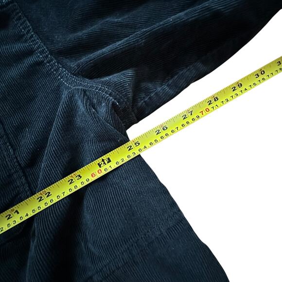 OFFLINE By Aerie Size XL Corduroy Quarter Zip Shacket Shirt Black Oversized Raw - Picture 5 of 7